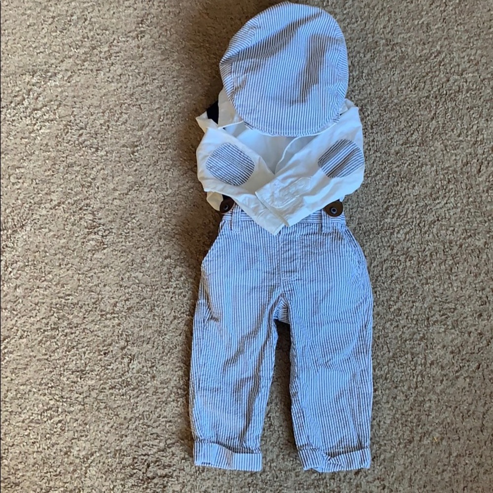 Baby boy seersucker outfit